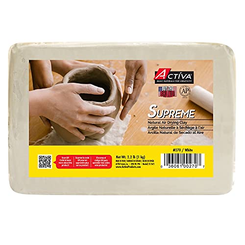 Mastercrafts Air-Dry Modelling Clay (White, 2.2lbs)
