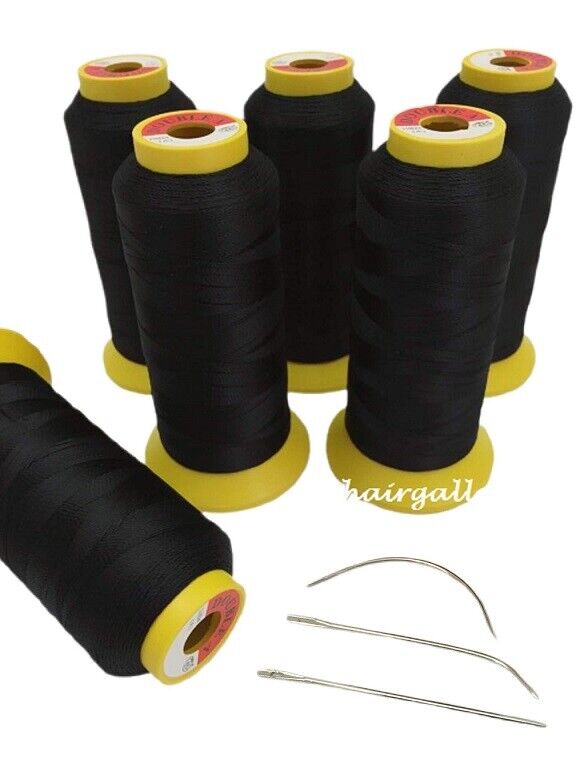 Black Weaving Thread and 3 Weave Needles