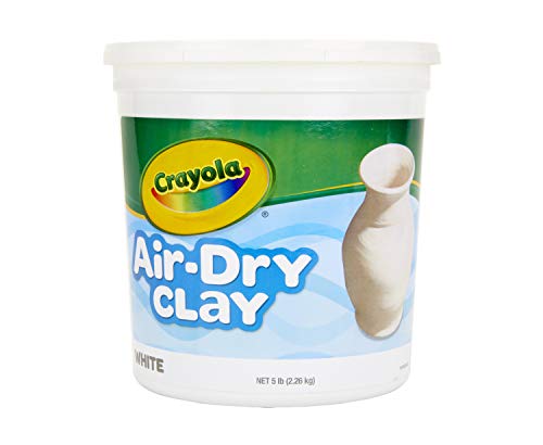 Natural White Modeling Clay, 5 Lb Bucket for Kids