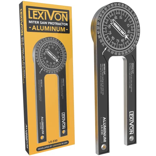 Rust-Proof Aluminum Miter Saw Protractor (7")