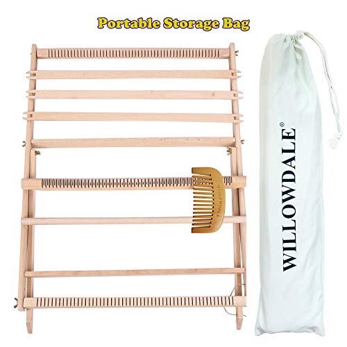 Traditional Wooden Weaving Loom with Stand