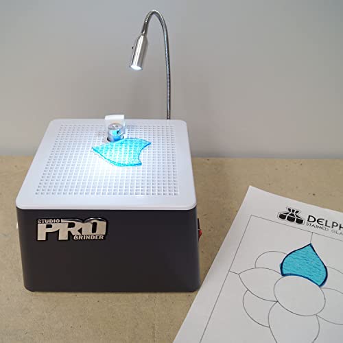 Delphi Glass Ultimate Stained Glass Start-Up | Includes Colorful Stained Glass, Glass Grinder, Tools and Supplies