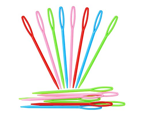 Large Eye Plastic Sewing Needles Set