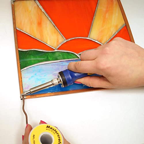 Delphi Glass Ultimate Stained Glass Start-Up | Includes Colorful Stained Glass, Glass Grinder, Tools and Supplies