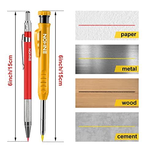 Mechanical Carpenter Pencils with Sharpener and Refills
