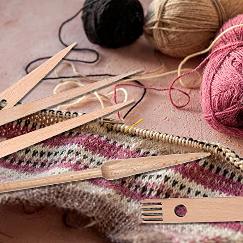12-Piece Wooden Weaving Tool Kit for DIY Crafts