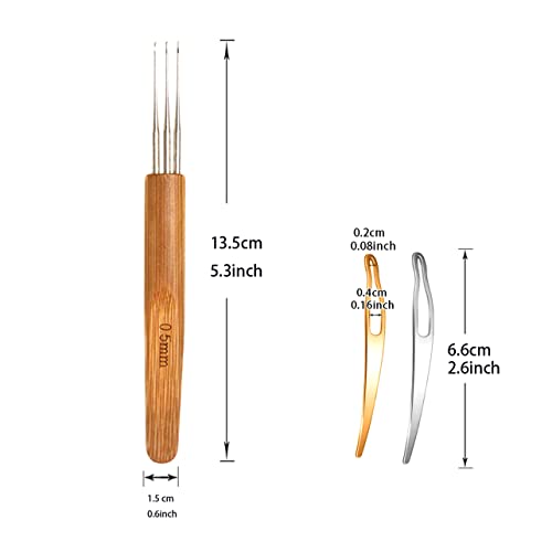 Dreadlock Crochet Hook Tool Kit - 5 Pieces