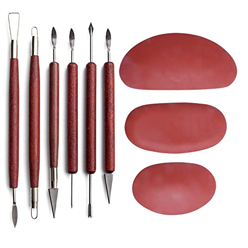 Traditional 9-Piece Clay Pottery Tool Set