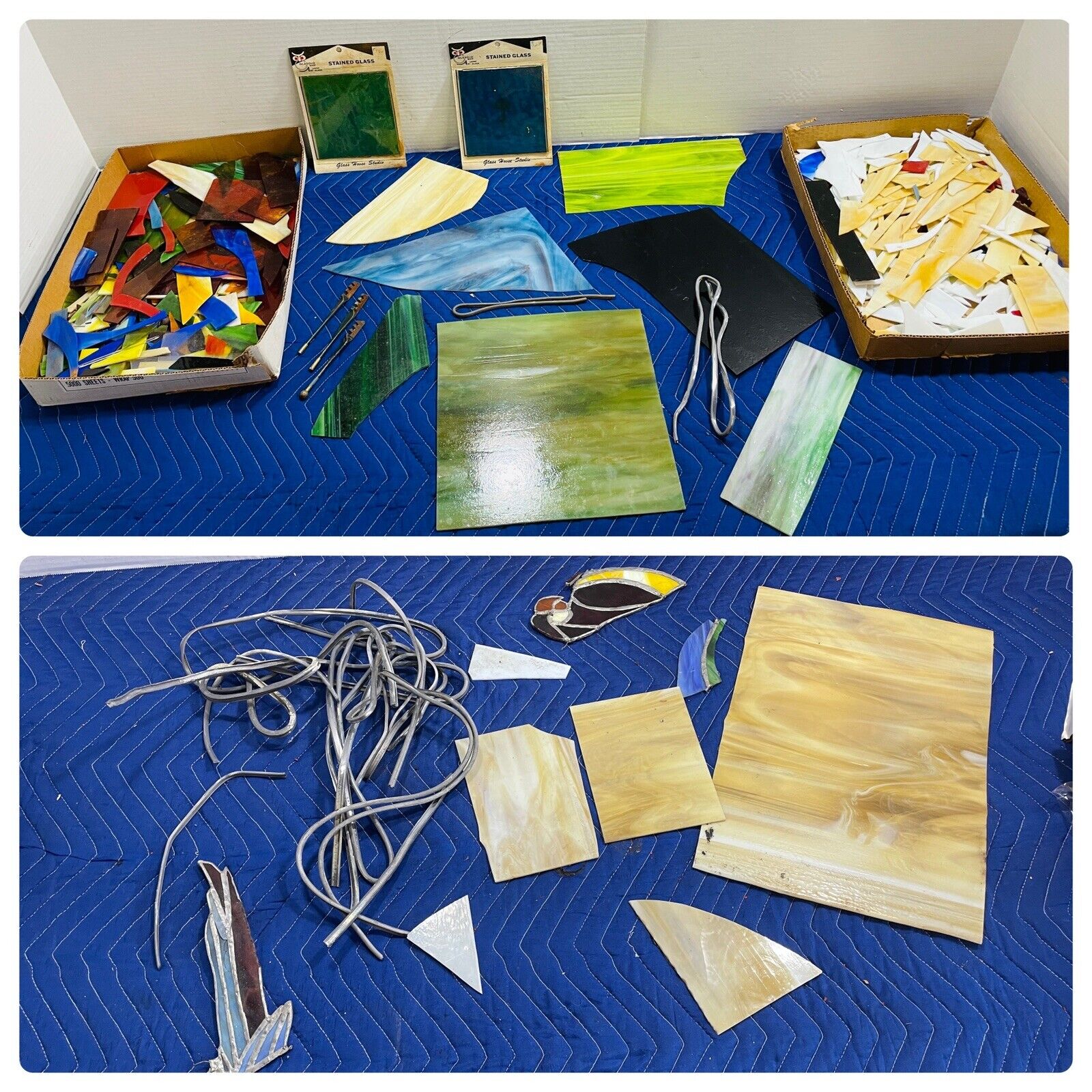 20+ lbs Stained Glass Scrap Pieces for Crafting