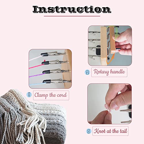 Wooden Fringe Twister for Weaving and Tassel Making