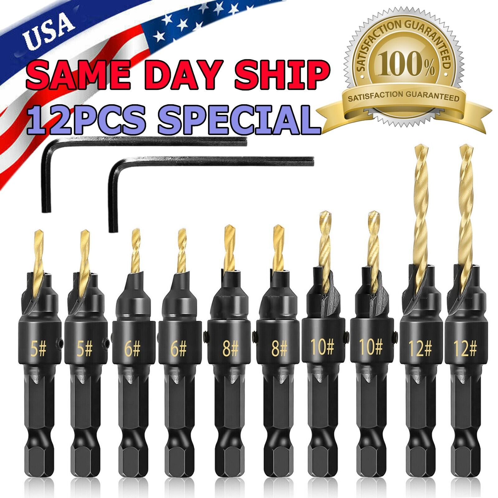 HSS Countersink Drill Bit Woodworking Set