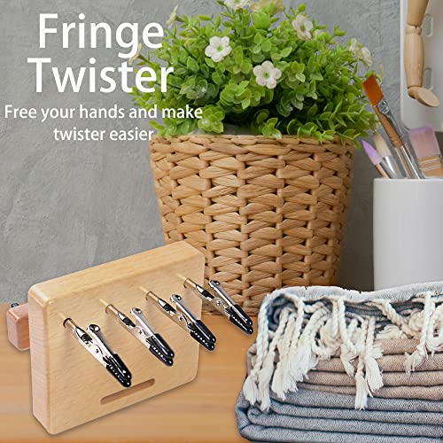 Wooden Fringe Twister for Weaving and Tassel Making