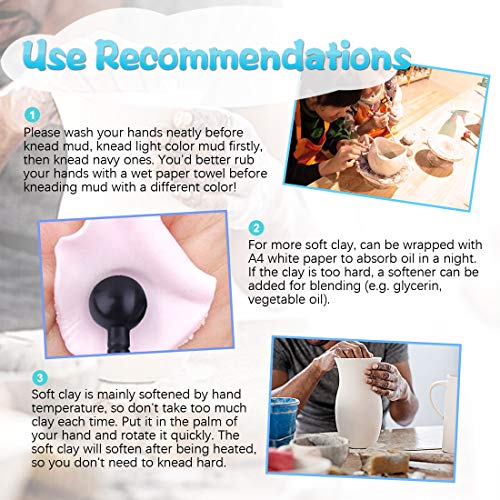 Glarks 21Pcs Carving Modeling Clay Sculpting Tool Set Including Pottery Sculpture Tool, Silicone Tip Pen, Dual-End Dotting Clay Tool, Scraper, Tweezers, Ruler, Acrylic Clay Roller, Acrylic Sheet