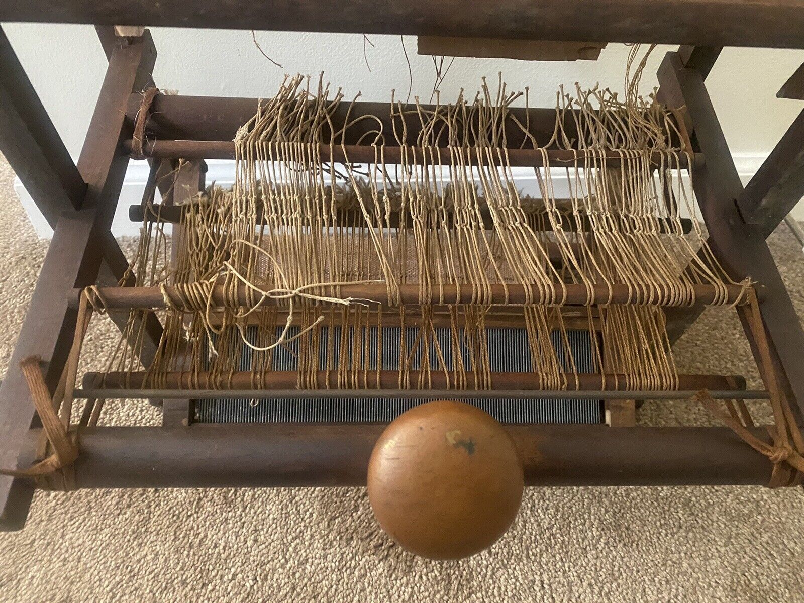 Antique Rug Weaving Loom, 15.5" x 14.5