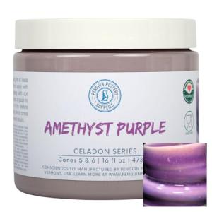 Glossy Translucent Amethyst Ceramic Glaze Pottery