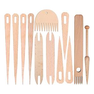 12-Piece Traditional Wooden Loom Set for Crafting