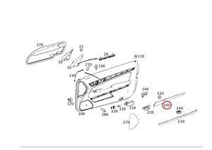 Mercedes-Benz OEM Upper Trim 20772021222A02