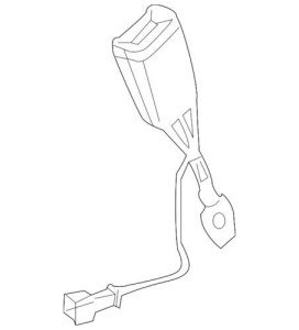 Mercedes-Benz OEM Seat Belt Buckle 2048600269