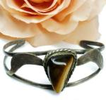 Sterling Silver Tiger Eye Cuff Bracelet 3