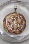 2.5" Italian-Carved Tiger Eye Floral Pendant