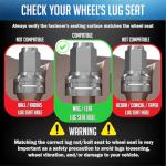 32 Pcs Chrome Lug Nuts for Ford Trucks