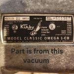 OEM Kirby Vacuum Omega 1-CR Handle Wood Grain