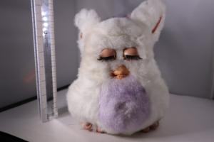 2005 Big Furby White Purple Talking Toy Tiger Parts