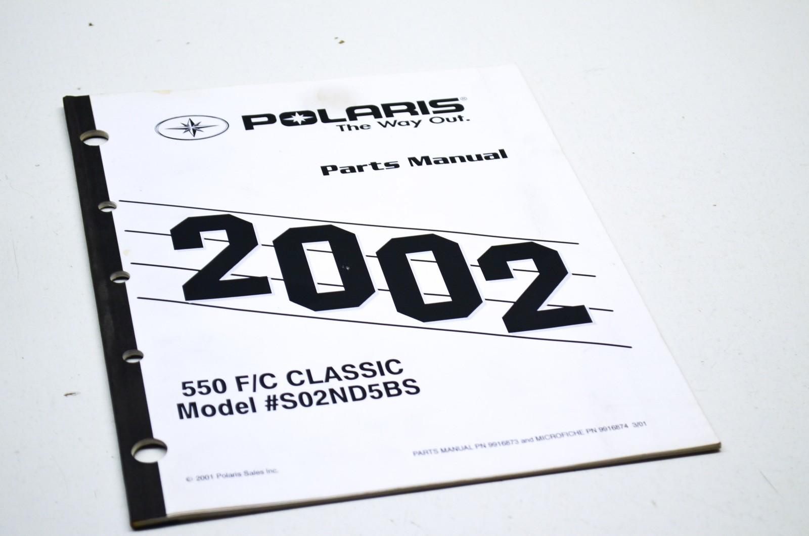 Polaris 9916873 Parts Manual for 02 550 F/C