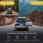 Fitcamx Dual Dash Cam for 2021-2023 Hyundai Santa Fe