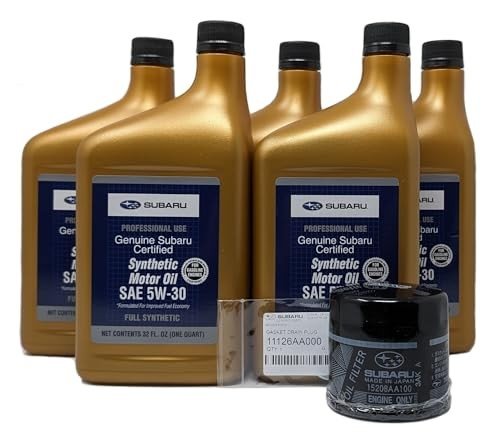 Subaru Oil Change Kit: Filter, Gasket & 5Qts 5W30