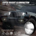 NUVISION 7" LED Headlights for Jeep Wrangler