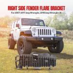 Right Passenger Side Fender Flare Bracket for Jeep Wrangler