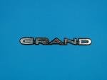 Vintage Grand Emblem Badge Chrome Metal Trim
