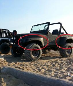 Mopar Jeep Wrangler Fender Trim 4-Piece Kit