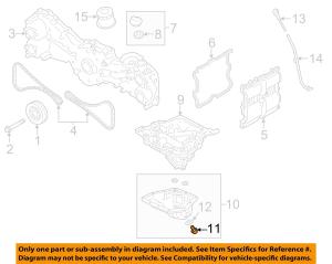Subaru Crosstrek Engine Drain Plug 807016210