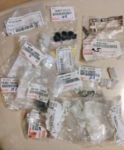 Toyota OEM Parts Lot: Clips, Retainers, Screws, Stickers