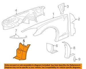 Chevrolet GM OEM Front Fender Liner Splash Shield