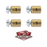 4 NOS SLOTTED HOOD/CARBURETOR CABLE STOPS! FOR CLASSIC CAR TRUCK WAGON VAN ETC