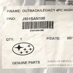 Subaru All Weather Floor Mats for Outback & Legacy