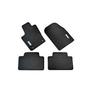 Mopar Jeep Black Carpet Floor Mats Set