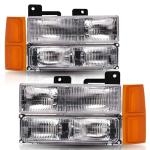 Chrome OEM Headlights and Bumper Lamps for Chevy