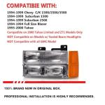 Chrome OEM Headlights and Bumper Lamps for Chevy