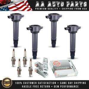 Ignition Coil and NGK Spark Plug Set for Chrysler Dodge Jeep