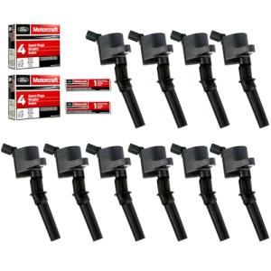 Ignition Coils & Spark Plugs Set for Ford