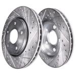 Front Drilled Rotors and Brake Pads Kit for Jeep TJ