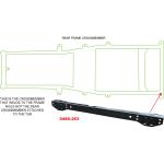 Key Parts Rear Crossmember for Jeep Wrangler 1987-1995