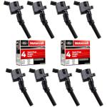 MAS Ignition Coils & Motorcraft Spark Plugs Set
