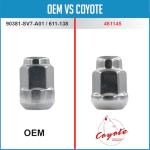 OEM 12x1.5 Ball Seat Lug Nuts Set of 20