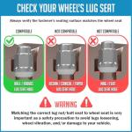 OEM 12x1.5 Ball Seat Lug Nuts Set of 20