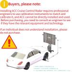 Honda Civic Cruise Control Radar Sensor 36801-TGG-A06